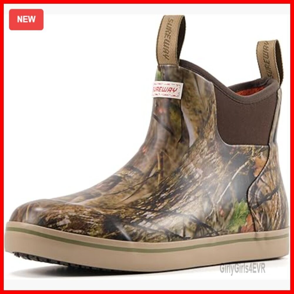 Women's Waterproof Neoprene Ankle Boots Slip Resistant Fishing Work Shoes